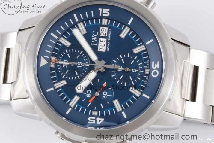 MIROTIME 0302 Aquatimer Chrono SS V6SF 1:1 Best Edition Blue Dial on SS Bracelet A Modern 7032